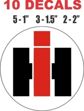 10 Round International Harvester Vinyl Decals Various Sizes