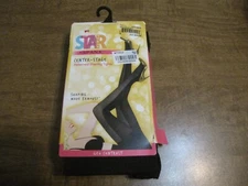 STAR POWER BY SPANX PATTERED SHAPING TIGHTS GEO CONTRAST VERY BLACK SIZE A