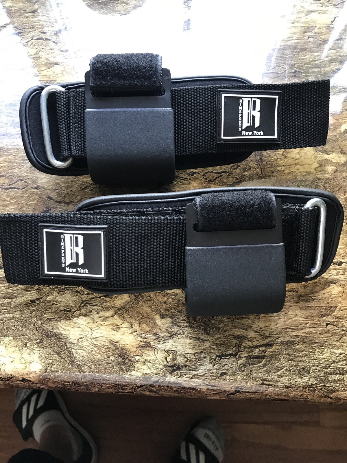 RIMSports Heavy Duty Weight Lifting Padded Wrist Straps w/Hooks PullUp