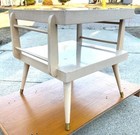 NO SHIPPING VINTAGE MCM BLONDE FORMICA END TABLE / SIDE TABLE REALLY SHARP — photo 5