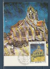 carte 1er jour tableau Van Gogh église d'Auvers sur Oise  75  Paris   1979