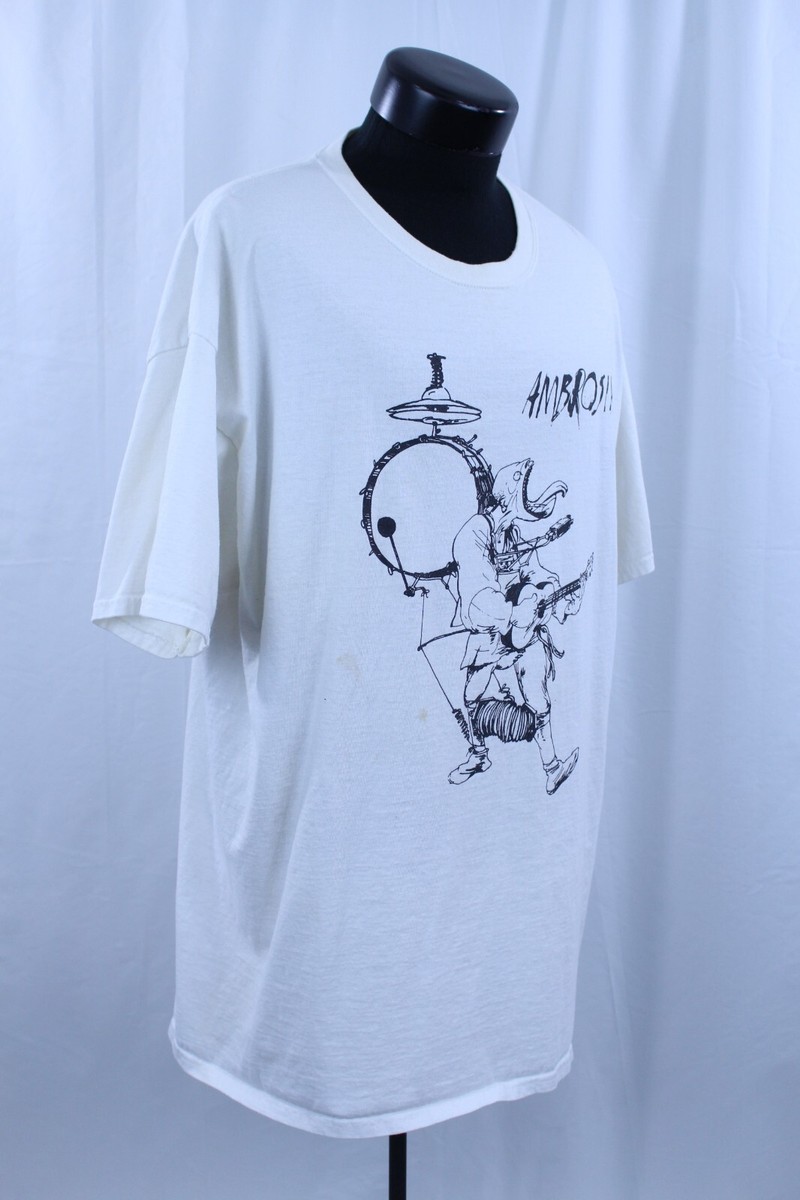 Hanes旧タグ、ロックバンド AMBROSIA Tシャツ USA製 Hanes旧タグ