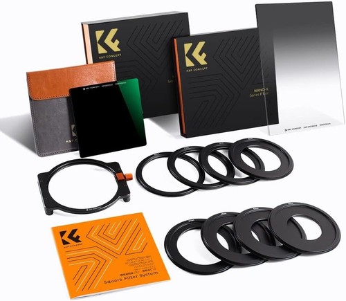 K&F Concept ND1000 Filter + GND8 Filter 100mm Square Filter Support System