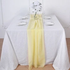 10 Yellow 72" Premium Chiffon Extra Long Table Runners Wedding Party Supplies
