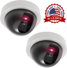 C mara domo CCTV de seguridad falsa con luz LED roja intermitente 2 paquetes NEW