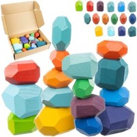 Lernspielzeug Holzbausteine BauklöTze Montessori Spielzeug Motorikspielzeug Holz