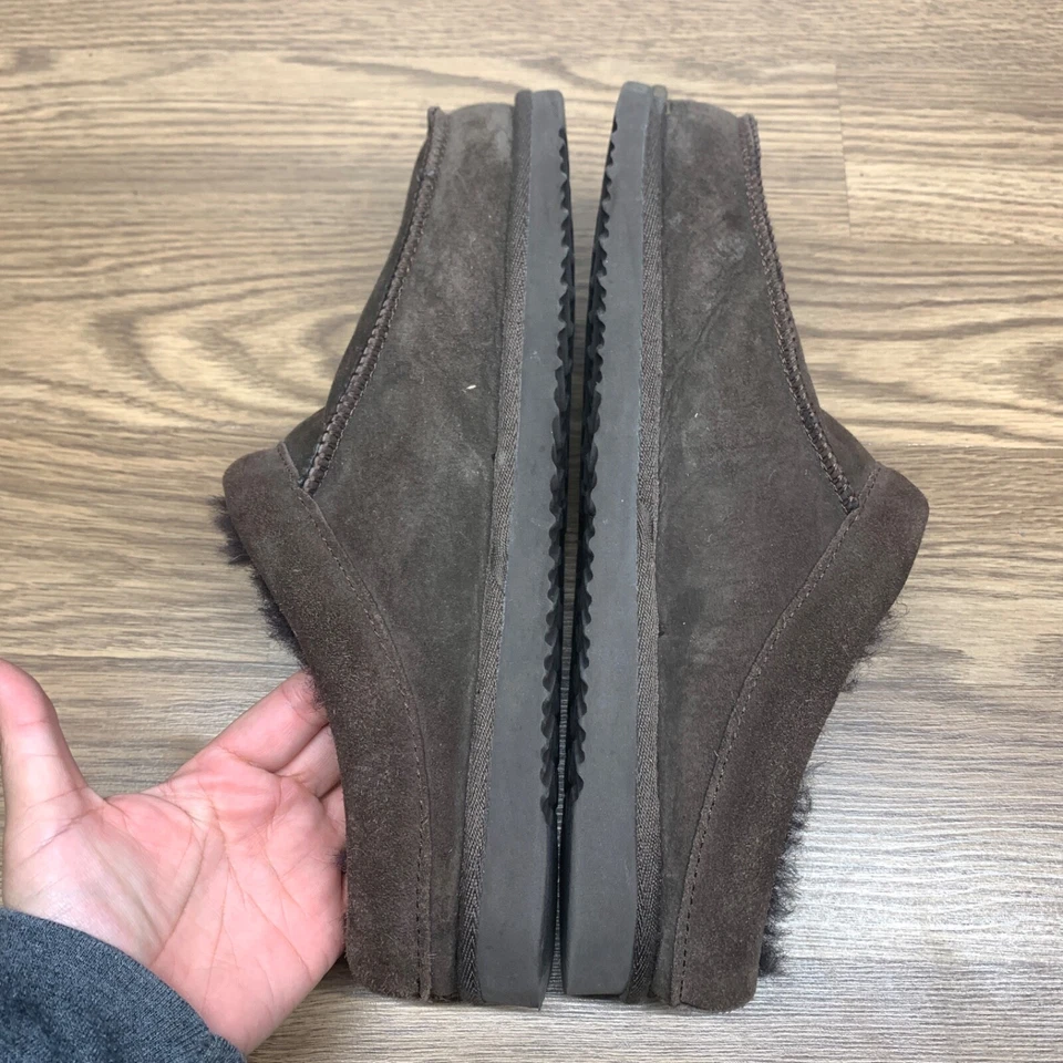 Zapatillas de piel de oveja Eddie Bauer Firelight Moc Scuff para hombre marrón 13 M Foto 4 de 4