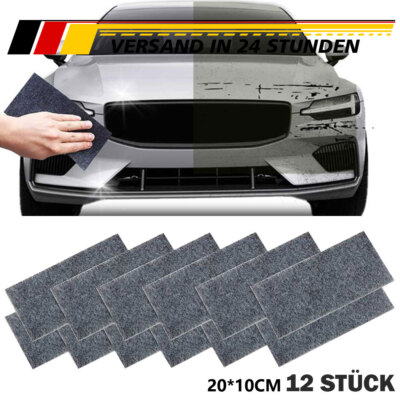12Stück Reparatur Nano Sparkle Tuch für Auto Kratzer Entfernen,Mehrzweck Car