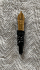 OSMIROID Fountain Pen Nib Unit: Italic Medium Straight 22k Gold Plated EUC 