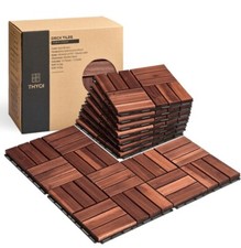 Azulejos de cubierta entrelazados - 10 piezas - 12x12, azulejos impermeables para pisos de patio al aire libre