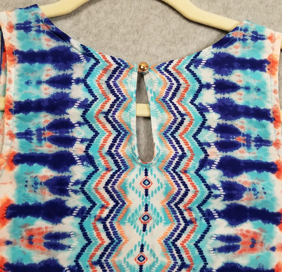 Xhilaration 女式背心 2XL XXL 领带染料无袖衬衫春夏 — 第 4/4 张图片