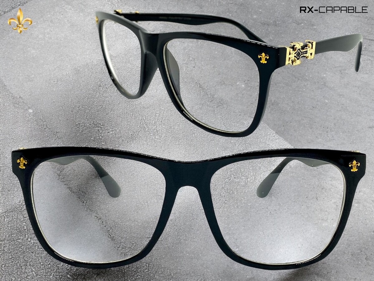 Classy Vintage Retro Sophisticated Clear Lens EYE GLASSES Black