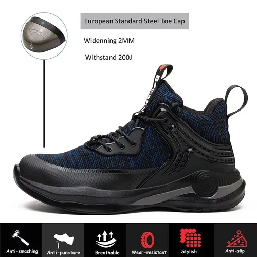 Sicherheitsschuhe Turnschuhe Herren Stahlkappe Arbeit Knöchel Wanderschuhe Große Größe 38-48 - Bild 11 von 20