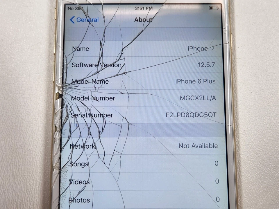 Apple iPhone 6 Plus (A1524) - 16GB Gold (Unlocked) - DAMAGED - Clean IMEI -B330 - Image 4 of 4