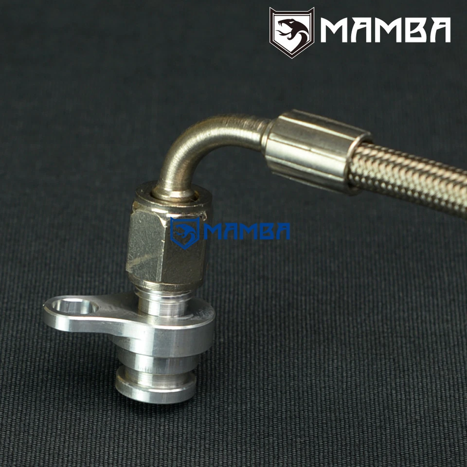 MAMBA BMW N54 3.0L 135i 335i 535i 735i twin TD03 PTFE turbo oil feed line kit - Image 3 of 4