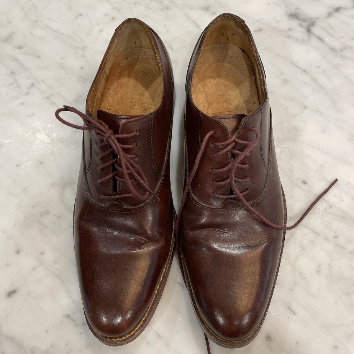 COLE HAAN sz9.5 Men\'s Brown Leather Oxford Dress Shoes Cole Haan Morse Grand Wingtip Sz 9 Oxford Dress Shoes C12845  main image 2