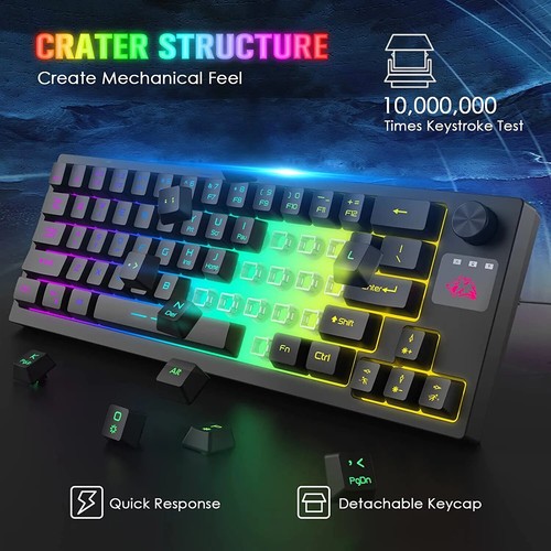 Juego inalámbrico de teclado y ratón para juegos retroiluminado RGB para PC con Windows MAC PS4 Xbox - Imagen 4 de 15
