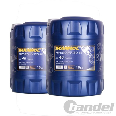 2x 10 LITER HYDRO HV ISO 46 MANNOL ZINC FREE HYDRAULIKÖL