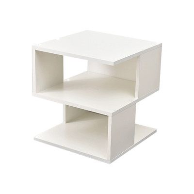 White 2-Layer Bookshelf: Simple Home Storage Solution