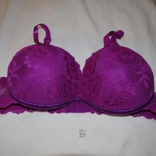 Frederick's of Hollywood Ver Dark Pink/Purple Padded Bra 1200 36B USED