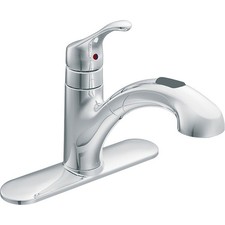 Moen Renzo Glacier CA87316C Kitchen Faucet, 1.5 gpm, 1-Handle, Stainless Steel,