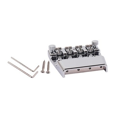 Replace Alloy Chrome Square Shape Bass Bridge for 4 String Rickenbacker Guitar D
