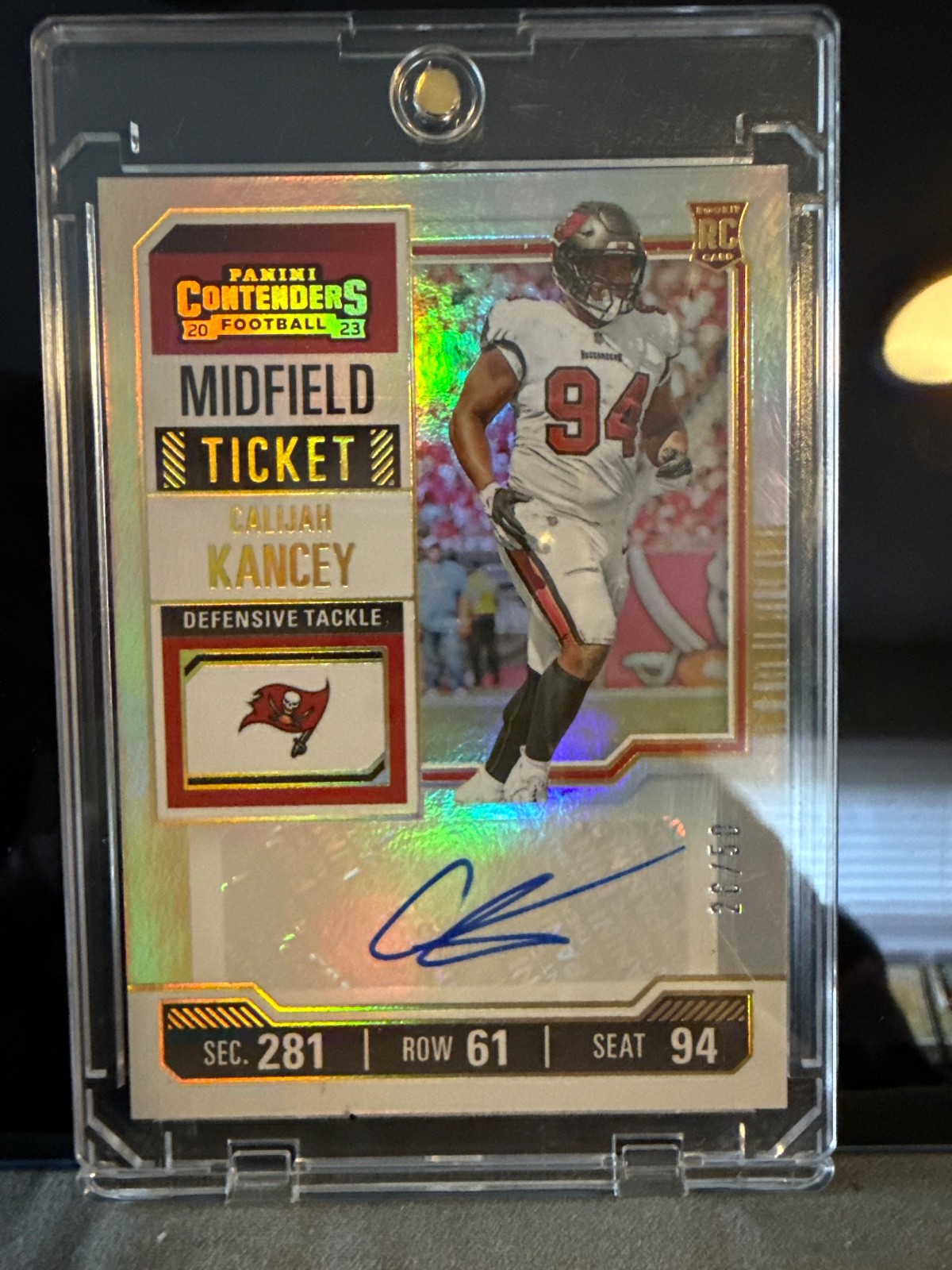 2023 Contenders Midfield Ticket Auto Calijah Kancey 26/50 RC Bucs