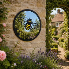 Honey Bee Garden Mirror