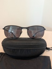Ray-Ban RB3671CH Chromance matte black metal frame and polarized darkgrey lenses