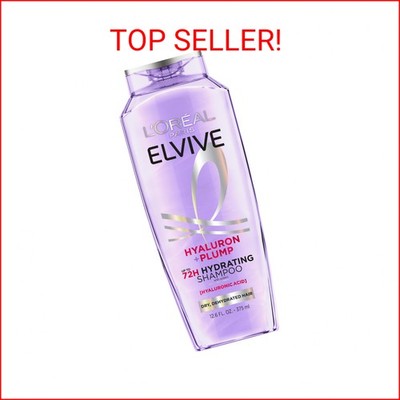 L'Oreal Paris Elvive Hyaluron Plump Hydrating Shampoo for Dehydrated, Dry Hair I