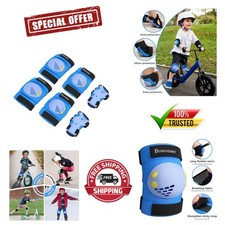 Blue Kids Protective Gear Set - Knee, Elbow, and Wrist Pads for Active Fun