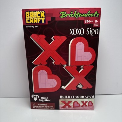 2026 Building Set Brickcraf XOXO SIGN love Building Set 244 Piece new sealed box