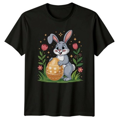 Süßes T-Shirt Hase mit Osterei Ostern Urlaub Ostergeschenk für Sie und Ihn