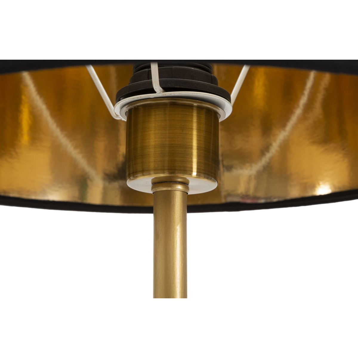 Lampe de luxe perroquets 62cm dorée et noire en métal et résine