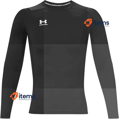 Under Armour Homme Heatgear Manches Longues Haut, Minuit Noir M Ua Hg Comp Ls - Photo 1/2