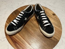 Vintage 90's Black Converse One Star Made in USA Suede Men Size 7.5 Kurt Cobain