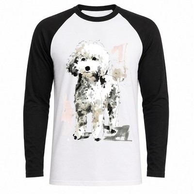 Baseball-T-Shirt süß Hund Illustration entzückendes Haustier lustig Liebhaber Geschenk