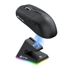 ATTACK SHARK X6 Tri-modes Gaming Mouse With Charging Dock 48g 26kDPI PAW3395 RGB