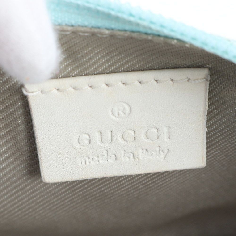 Gucci GG Canvas Light Blue Leather Handbag Women's Tote Authentic Rare thumbnail 8