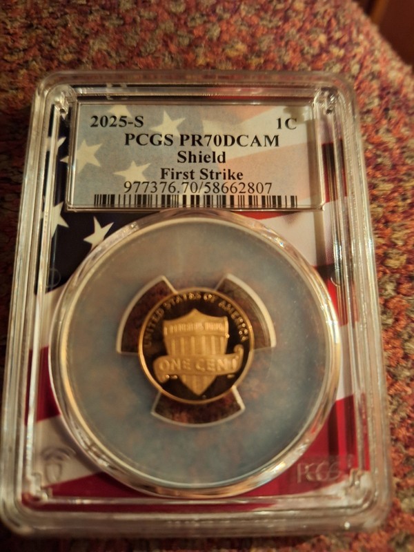 2025-S 1C PCGS PR70 DCAM SHIELD FIRST STRIKE 