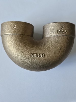 Nibco 2'' Brass 180° DWV Sweat Fitting