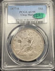 1877-S Trade Silver Dollar T$1 PCGS AU55 CAC Chop Marked