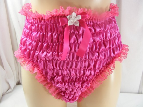 sissy cerise satin elastic ruched mens pantie knickers underwear lingerie ,b164 - Picture 3 of 4