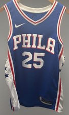 Nike Ben Simmons Philadelphia 76ers Swingman Jersey SZ Medium Blue Red NWOT