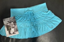Vintage Y2K Abercrombie Women  s Ruffled Mini Skirt Blue Sz XL Fairycore Beach