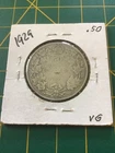 Canada 1929 50 Cent Silver Coin .800