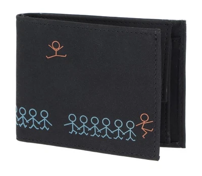 oxmox New Cryptan RFID Protect Geldbörse Jumping Jack Print Cyan Black Neu