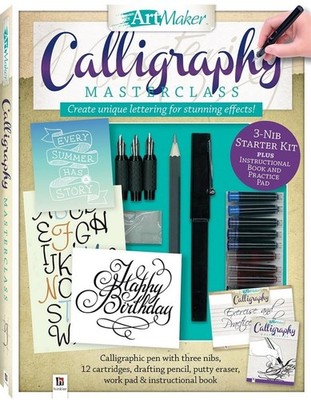 Art Maker Calligraphy Masterclass Kit 3 Nibs Starter Kit Brand New