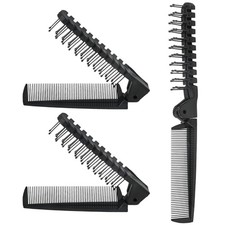 3PCS Travel Foldable Brush, Anti-Static Hair Comb and Double Headed 3 PCS