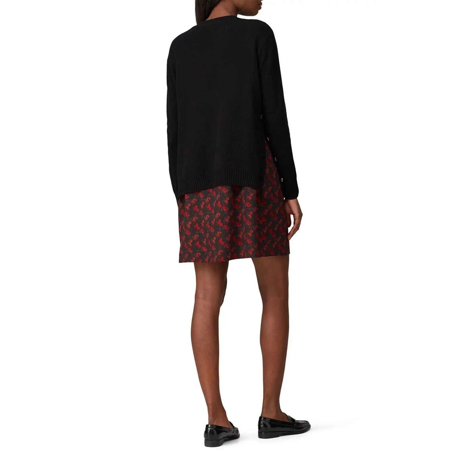 Vestito Maglione Coach Cavallo E Carrozza Nero Bottoni Laterali Donna Taglia X Small XS